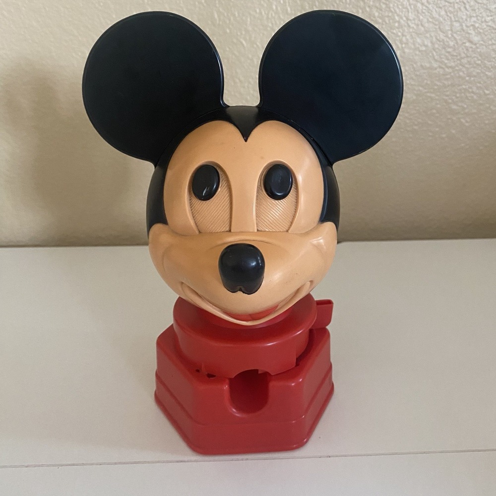 Vintage 1968 Hasbro Disney Plastic Mickey Mouse Gumball Machine Candy Dispenser